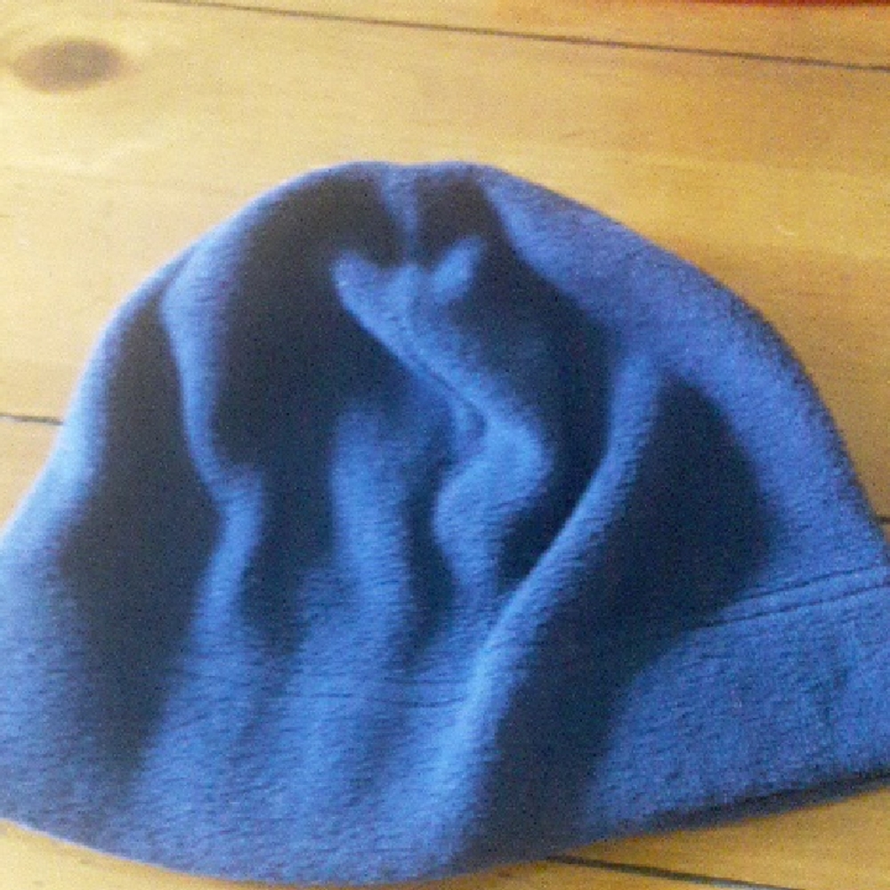 Kids Navy Blue Fleece Beanie Hat - Soft Winter Accessory